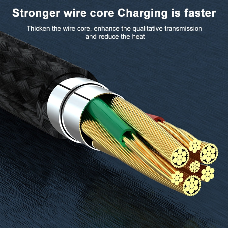 ADC-003 USB-C / Type-C to 8 Pin PD Fast Charging Weave Data Cable for iPhone, iPad, Length:1m(Black) - Normal Style Cable by PMC TechLife | Online Shopping South Africa | PMC TechLife