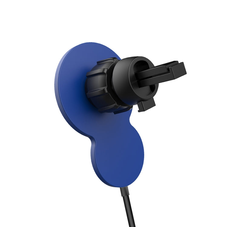 W34 Inverted Gourd-shaped Magnetic Car Wireless Charger Mobile Phone Holder(Blue) - Wireless Charger Holders by PMC TechLife | Online Shopping South Africa | PMC TechLife