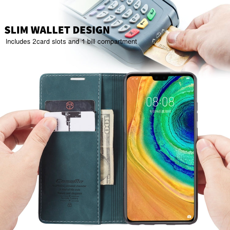 For Huawei Mate 30 4G / 5G CaseMe-013 Multifunctional Horizontal Flip Leather Case with Card Slot & Holder & Wallet(Blue) - Huawei Cases by CaseMe | Online Shopping South Africa | PMC TechLife | Buy Now Pay Later Mobicred