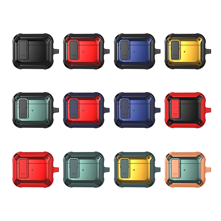 Wireless Earphones Shockproof Bumblebee Silicone Protective Case with Switch & Hook For AirPods 3(Black) - For AirPods 3 by PMC TechLife | Online Shopping South Africa | PMC TechLife | Buy Now Pay Later Mobicred