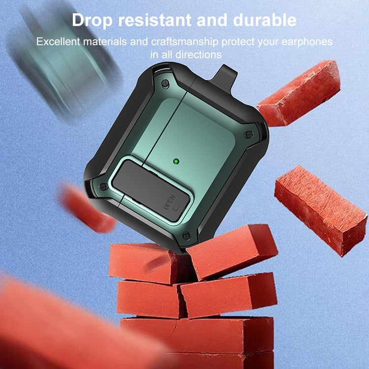 Wireless Earphones Shockproof Bumblebee Silicone Protective Case with Switch & Hook For AirPods 3(Black) - For AirPods 3 by PMC TechLife | Online Shopping South Africa | PMC TechLife | Buy Now Pay Later Mobicred