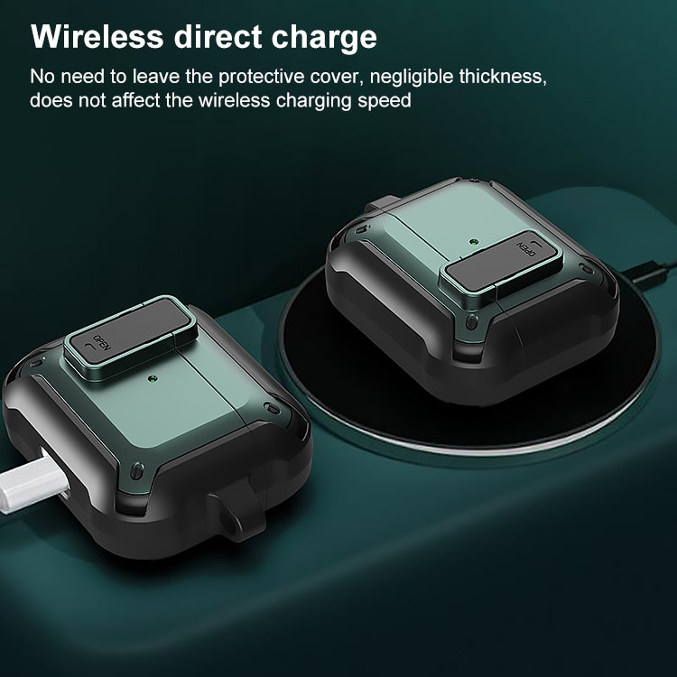 Wireless Earphones Shockproof Bumblebee Silicone Protective Case with Switch & Hook For AirPods 3(Black) - For AirPods 3 by PMC TechLife | Online Shopping South Africa | PMC TechLife | Buy Now Pay Later Mobicred