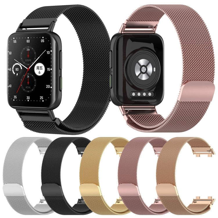 For OPPO Watch 2 42mm Milan Metal Watch Band(Gold) -  by PMC TechLife | Online Shopping South Africa | PMC TechLife | Buy Now Pay Later Mobicred