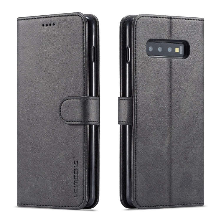 For Galaxy S10 LC.IMEEKE Calf Texture Horizontal Flip Leather Case, with Holder & Card Slots & Wallet(Black) - free shipping - PMC TechLife - Order now!