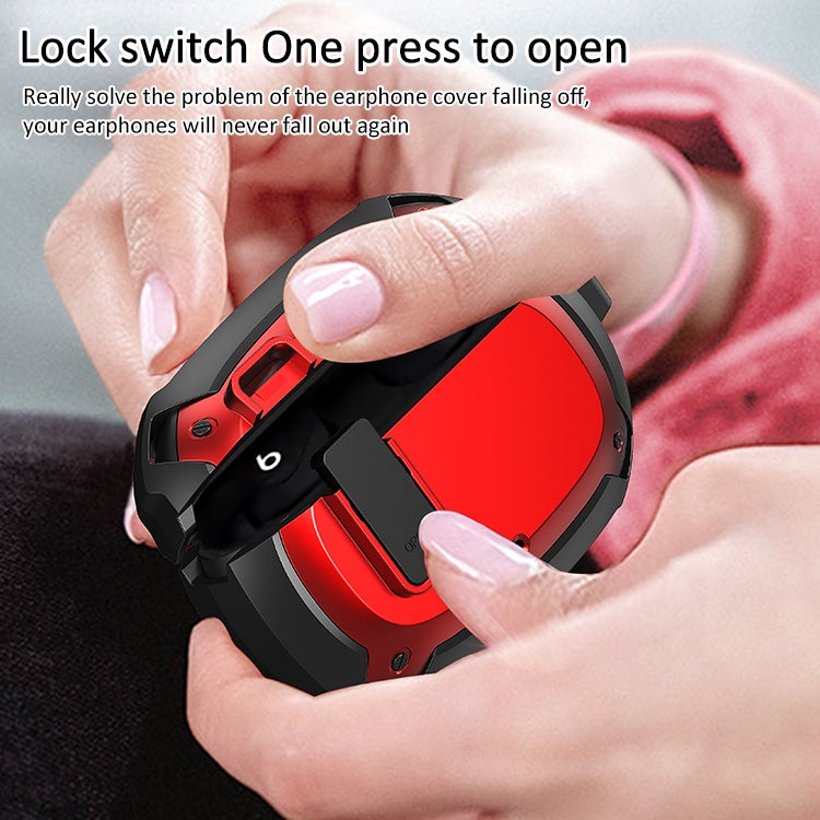 Bumblebee Armor Earphone Protective Case with Switch & Hook For Beats Studio Buds(Red + Black) - Other Case by PMC TechLife | Online Shopping South Africa | PMC TechLife