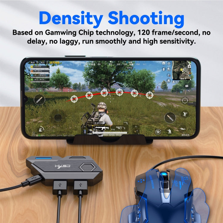 HXSJ P3 Bluetooth 5.0 Keyboard Mouse Converter Shooting Game Auxiliary Tool(Black) - free shipping - PMC TechLife - Order now!