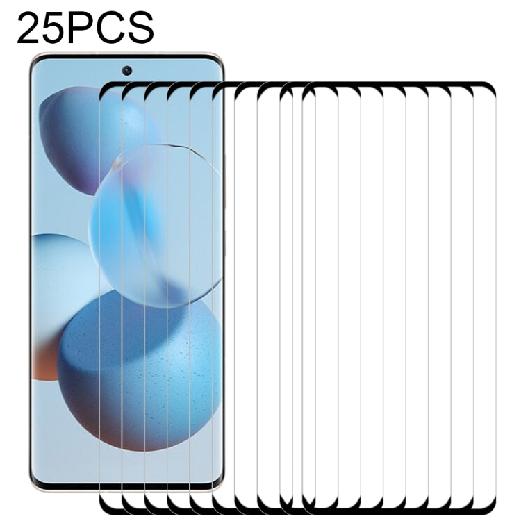 For Xiaomi Civi 25 PCS 3D Curved Edge Full Screen Tempered Glass Film(Black) -  by PMC TechLife | Online Shopping South Africa | PMC TechLife