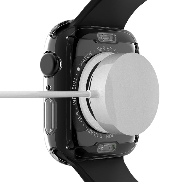 Shockproof TPU All-inclusive Electroplate Protective Case For Apple Watch Series 8 / 7 41mm(Transparent) - Watch Cases by PMC TechLife | Online Shopping South Africa | PMC TechLife | Buy Now Pay Later Mobicred