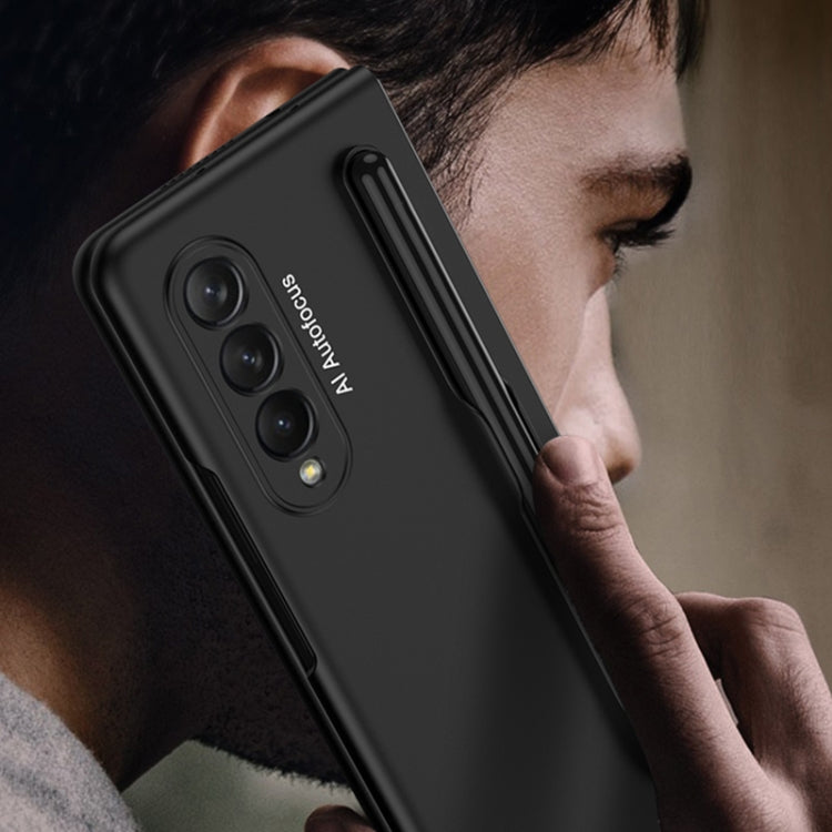 For Samsung Galaxy Z Fold3 5G GKK Ultra-thin Full Coverage Phone Flip Case with Pen Slot(Grey) - Galaxy Phone Cases by GKK | Online Shopping South Africa | PMC TechLife | Buy Now Pay Later Mobicred
