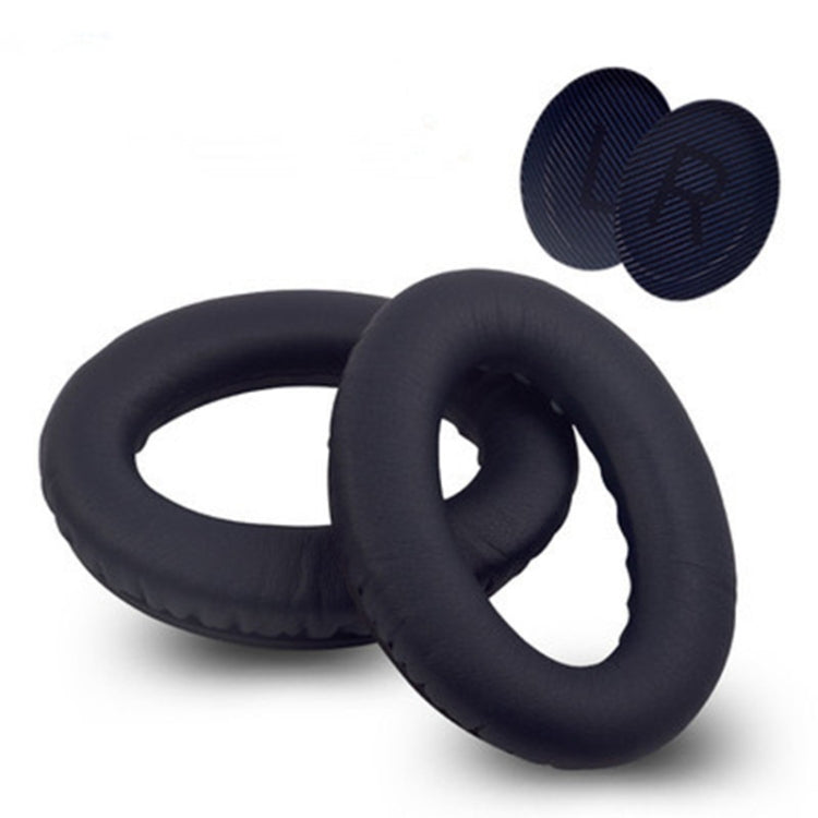 For BOSE QC35 Imitation Leather Soft Headphone Earmuff Jacket with LR Cotton, One Pair(Navy Blue) - Earmuff & Pad by PMC TechLife | Online Shopping South Africa | PMC TechLife