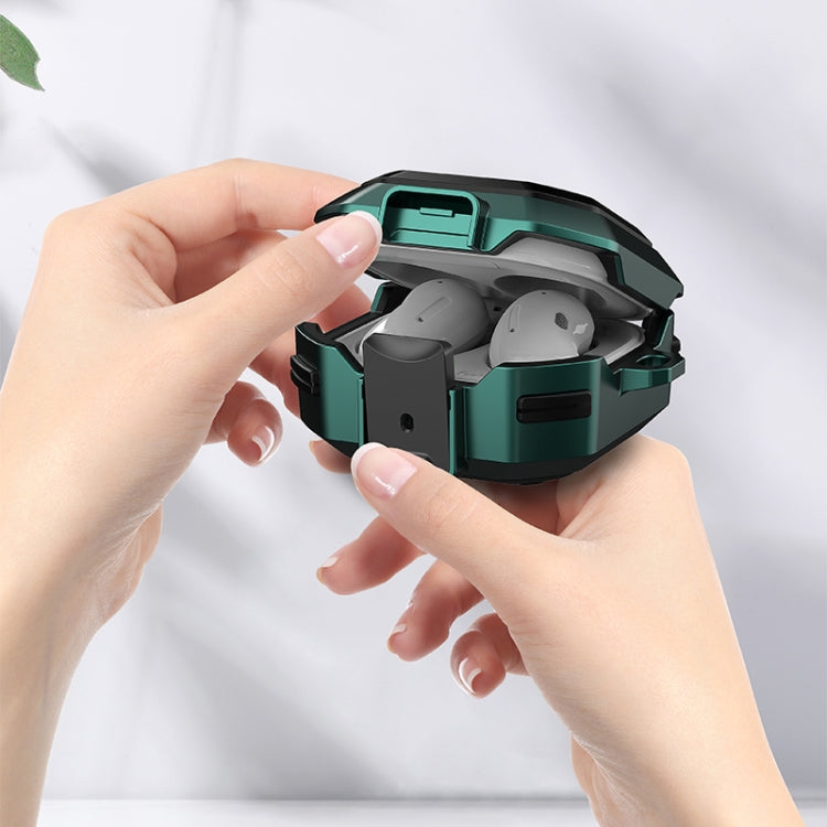 For Samsung Galaxy Buds Live / Buds 2 / Buds Pro / Buds 2 Pro Thunder Battlegear Anti-fall Earphones Protective Case with Switch(Black Green) - free shipping - PMC TechLife - Order now!