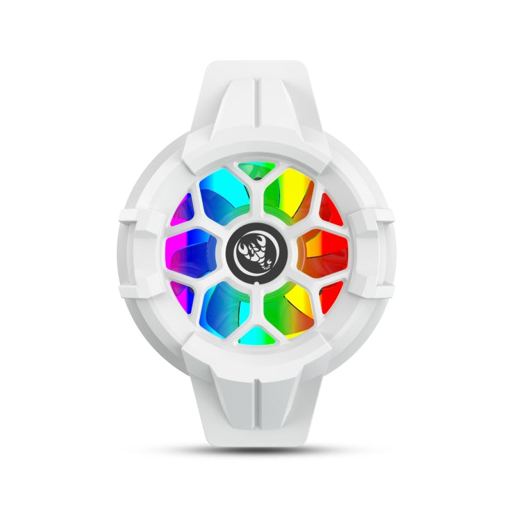 HXSJ P10 Portable Gaming Mobile Phone Radiator Holder with Rainbow Backlight(White) - Cooling Fan Radiator by HXSJ | Online Shopping South Africa | PMC TechLife | Buy Now Pay Later Mobicred