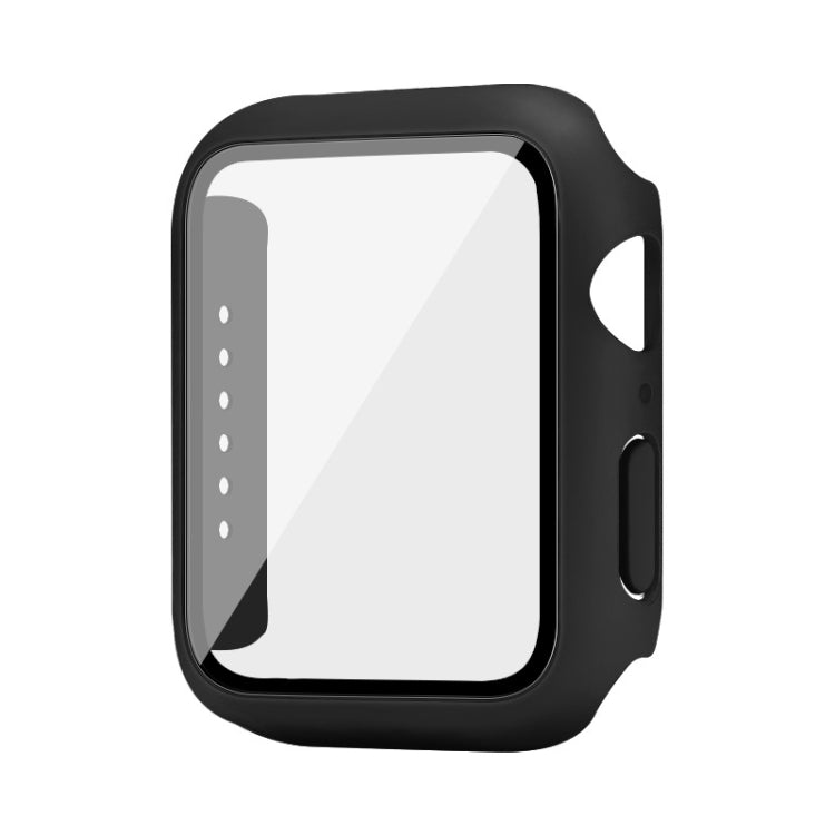 IMAK Shockproof PC Protective Case with Tempered Glass Film For Apple Watch Series 6 & SE & 5 & 4 44mm(Black) - Watch Cases by imak | Online Shopping South Africa | PMC TechLife | Buy Now Pay Later Mobicred