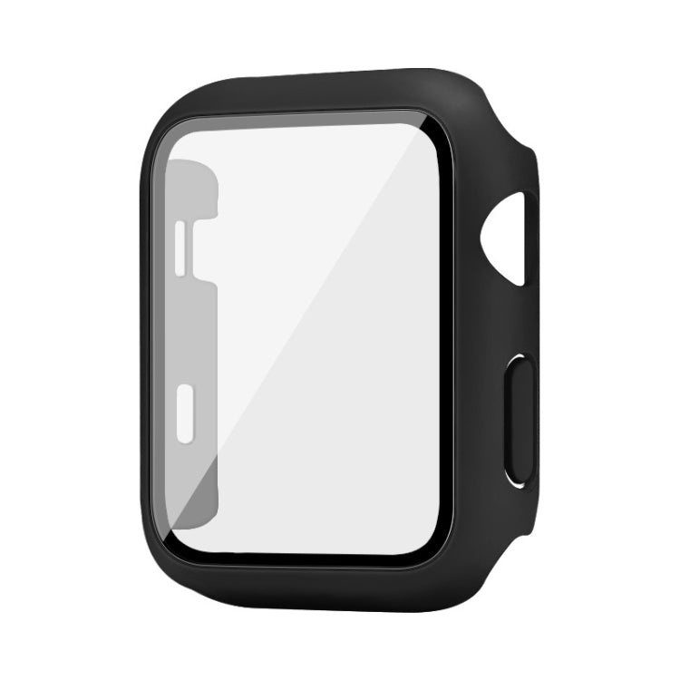 IMAK Shockproof PC Protective Case with Tempered Glass Film For Apple Watch Series 3 & 2 & 1 42mm(Black) - Watch Cases by imak | Online Shopping South Africa | PMC TechLife | Buy Now Pay Later Mobicred