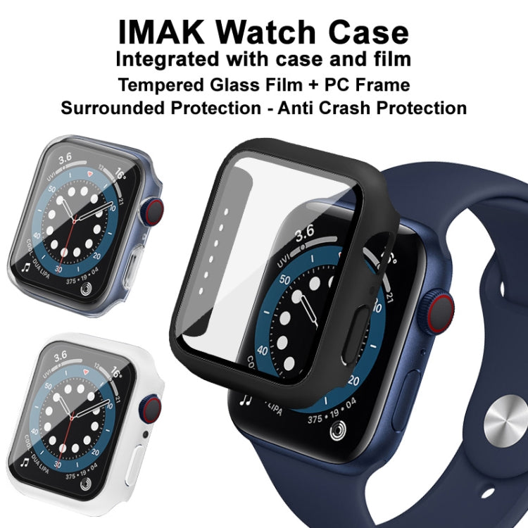 IMAK Shockproof PC Protective Case with Tempered Glass Film For Apple Watch Series 6 & SE & 5 & 4 40mm(White) - Watch Cases by imak | Online Shopping South Africa | PMC TechLife | Buy Now Pay Later Mobicred