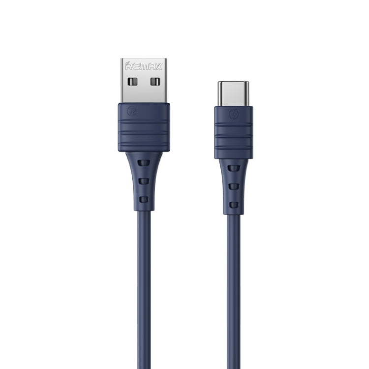 REMAX RC-179a 2.4A Type-C / USB-C High Elastic TPE Fast Charging Data Cable, Length: 1m(Blue) - free shipping - PMC TechLife - Order now!