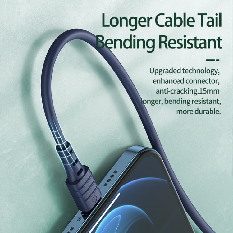 REMAX RC-179i 2.4A 8 Pin High Elastic TPE Fast Charging Data Cable, Length: 1m(Blue) - Normal Style Cable by REMAX | Online Shopping South Africa | PMC TechLife | Buy Now Pay Later Mobicred