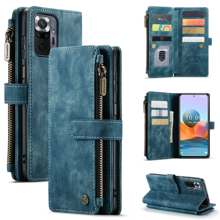 For Xiaomi Redmi Note 10 Pro 4G / Redmi Note 10 Pro Max CaseMe-C30 Multifunctional Horizontal Flip PU + TPU Phone Case(Blue) - Xiaomi Cases by CaseMe | Online Shopping South Africa | PMC TechLife | Buy Now Pay Later Mobicred