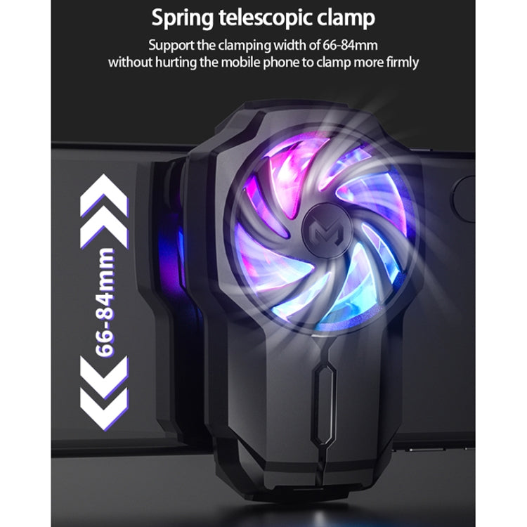 MeMo FL05 Fan Mobile Phone Radiator with Colorful Lights(Black) - free shipping - PMC TechLife - Order now!