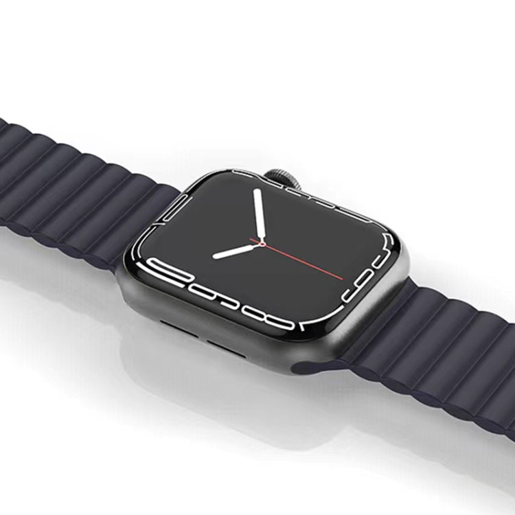 Mutural Liquid Silicone Magnetic Strap Watch Band For Apple Watch Series 9&8&7 41mm / SE 3&SE 2&6&SE&5&4 40mm / 3&2&1 38mm(Red) - free shipping - PMC TechLife - Order now!