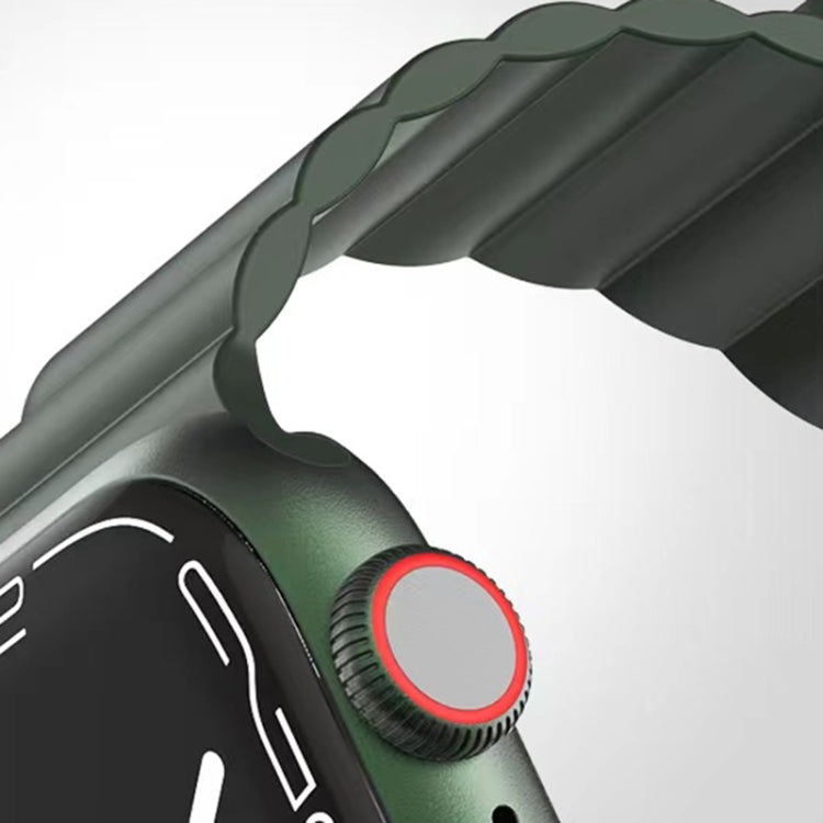 Mutural Liquid Silicone Magnetic Strap Watch Band For Apple Watch Ultra 49mm&Watch Ultra 2 49mm / Series 9&8&7 45mm / SE 3&SE 2&6&SE&5&4 44mm / 3&2&1 42mm(Starlight) - free shipping - PMC TechLife - Order now!