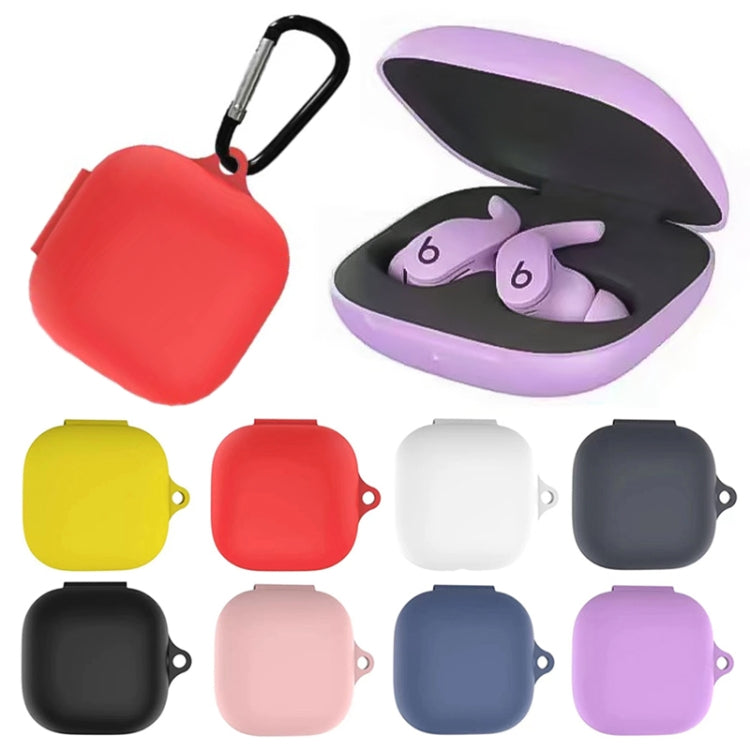 Pure Color Silicone Earphone Protective Case with Hook For Beats Fit Pro(Yellow) - Other Case by PMC TechLife | Online Shopping South Africa | PMC TechLife