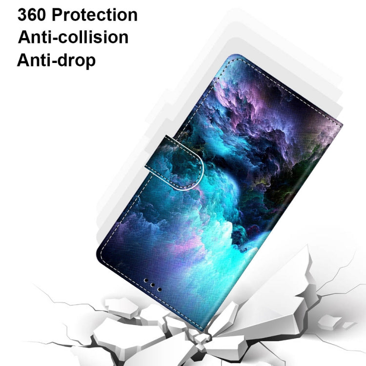 For Samsung Galaxy A13 4G Coloured Drawing Cross Texture Horizontal Flip Leather Phone Case with Holder & Card Slots & Wallet & Lanyard(Colorful Clouds) - free shipping - PMC TechLife - Order now!