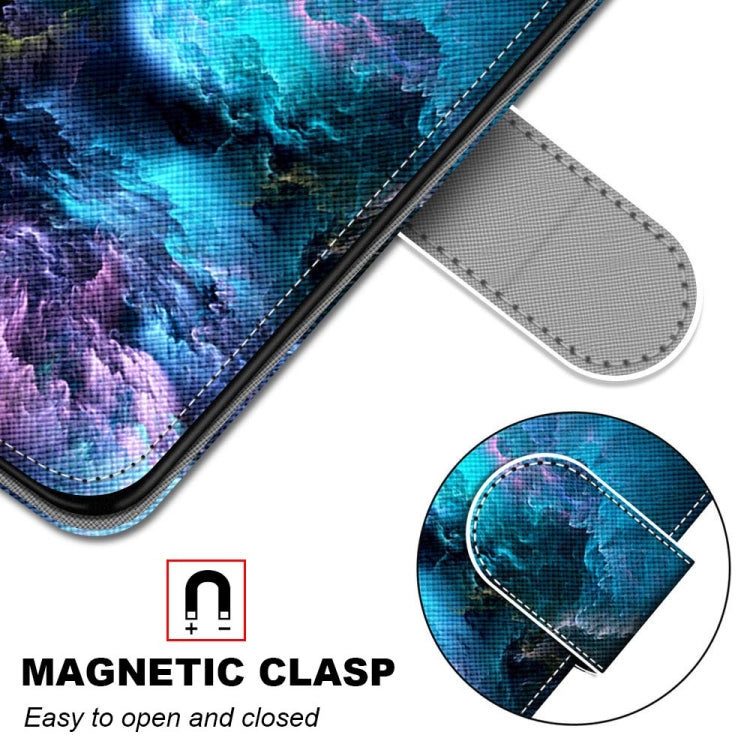 For Samsung Galaxy A13 4G Coloured Drawing Cross Texture Horizontal Flip Leather Phone Case with Holder & Card Slots & Wallet & Lanyard(Colorful Clouds) - free shipping - PMC TechLife - Order now!