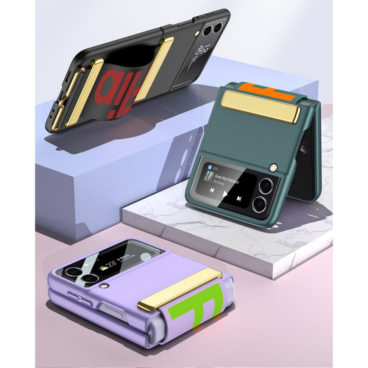 For Samsung Galaxy Z Flip3 5G GKK Ultra-thin Full Coverage Phone Flip Case with Wristband(Black) - Galaxy Phone Cases by GKK | Online Shopping South Africa | PMC TechLife | Buy Now Pay Later Mobicred