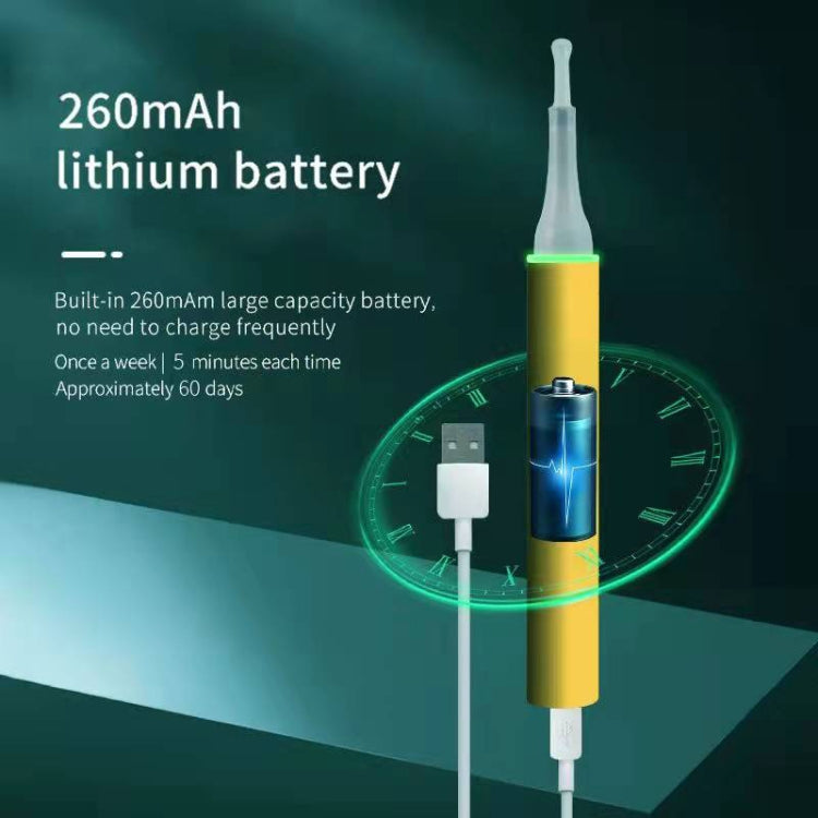 T6 Portable Wireless Smart Visual Earpick Earwax Removal Tool(Yellow) - Ear Care Tools by PMC TechLife | Online Shopping South Africa | PMC TechLife