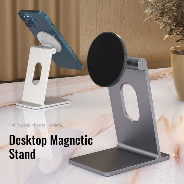 R-JUST SJ18 Square Desktop Magnetic Holder(Silver) - free shipping - PMC TechLife - Order now!