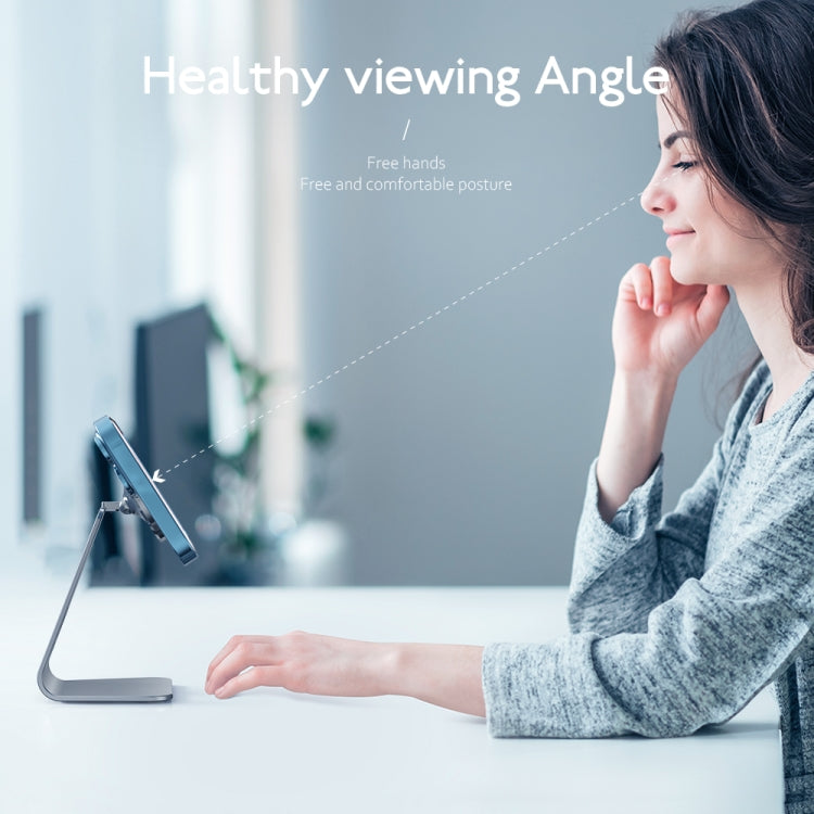 R-JUST SJ19 Round Desktop Magnetic Holder(Silver) - free shipping - PMC TechLife - Order now!