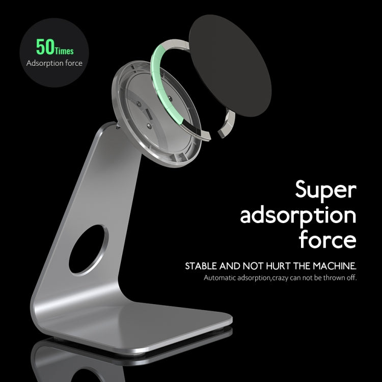 R-JUST SJ19 Round Desktop Magnetic Holder(Silver) - free shipping - PMC TechLife - Order now!