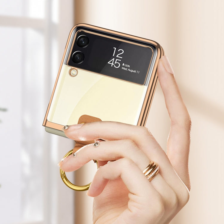 For Samsung Galaxy Z Flip3 5G GKK Phantom Electroplating Phone Case with Ring(Black) - Galaxy Phone Cases by GKK | Online Shopping South Africa | PMC TechLife | Buy Now Pay Later Mobicred