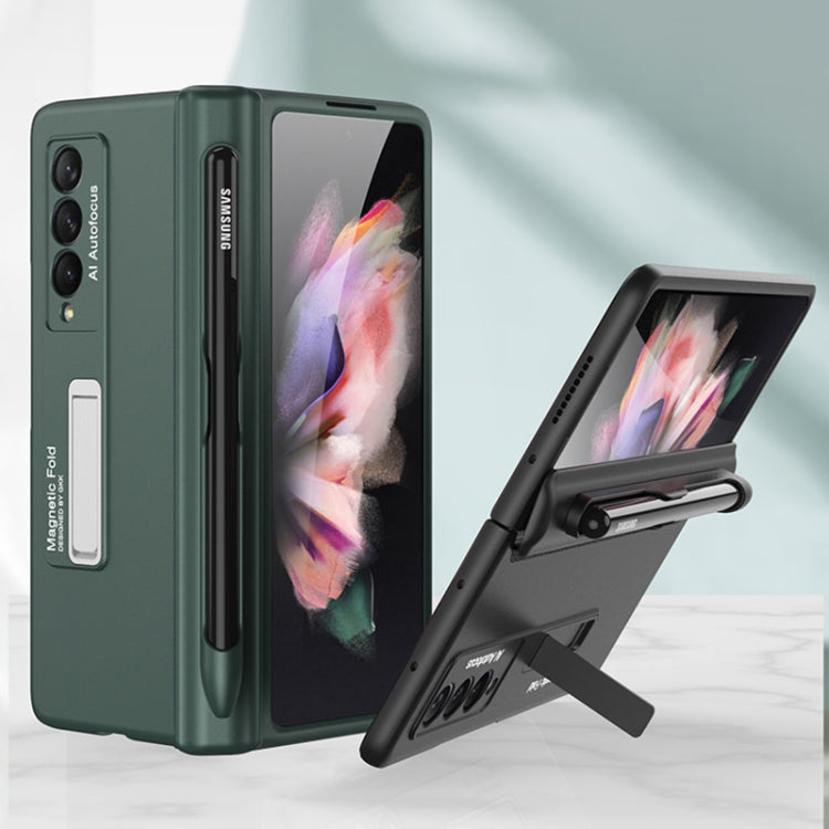 For Samsung Galaxy Z Fold3 5G GKK Magnetic Full Coverage Phone Flip Case with Pen Slot(Silver) - free shipping - PMC TechLife - Order now!