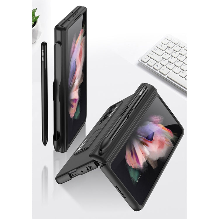 For Samsung Galaxy Z Fold3 5G GKK Magnetic Full Coverage Phone Flip Case with Pen Slot(Silver) - free shipping - PMC TechLife - Order now!