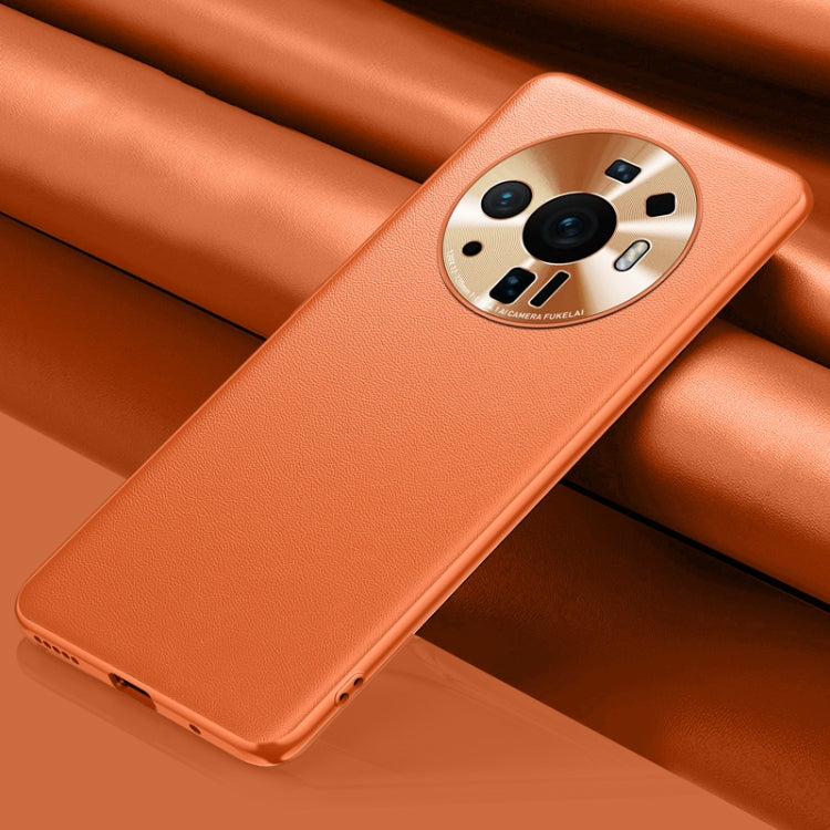 For Xiaomi Mi 12 Ultra 5G Plain Skin Leather Phone Case(Orange) - Xiaomi Cases by GKK | Online Shopping South Africa | PMC TechLife