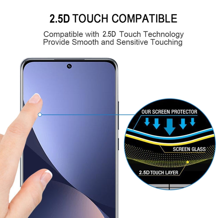 25 PCS 9H HD 3D Curved Edge Tempered Glass Film For Xiaomi 12X / 12(Black) - 12 Tempered Glass by PMC TechLife | Online Shopping South Africa | PMC TechLife