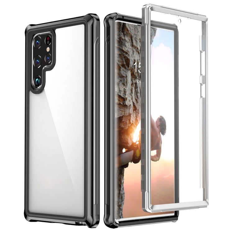 For Samsung Galaxy S22 Ultra 5G RedPepper Transparent Dot Shockproof Waterproof PC + TPU Phone Case(Black) - Galaxy S22 Ultra 5G Cases by RedPepper | Online Shopping South Africa | PMC TechLife | Buy Now Pay Later Mobicred