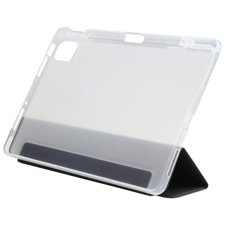 For Xiaomi Mi Pad 5 Pen Slot Transparent Back Cover Leather Tablet Case(Black) - free shipping - PMC TechLife - Order now!