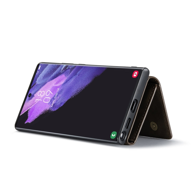For Samsung Galaxy S22 Ultra 5G DG.MING M1 Series 3-Fold Multi Card Wallet Phone Case(Coffee) - Galaxy S22 Ultra 5G Cases by DG.MING | Online Shopping South Africa | PMC TechLife | Buy Now Pay Later Mobicred