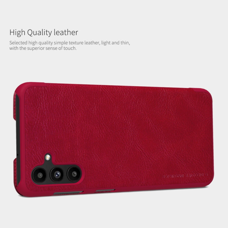 For Samsung Galaxy A13 5G NILLKIN QIN Series Crazy Horse Texture Leather Phone Case(Brown) - Galaxy Phone Cases by NILLKIN | Online Shopping South Africa | PMC TechLife