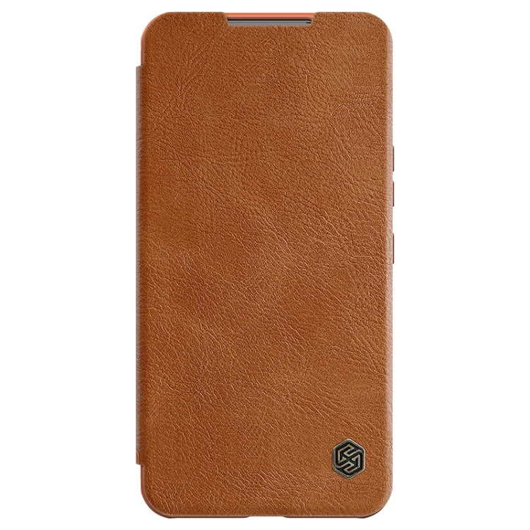 For Samsung Galaxy S22 5G NILLKIN QIN Series Pro Sliding Camera Cover Design Leather Phone Case(Brown) - Galaxy S22 5G Cases by NILLKIN | Online Shopping South Africa | PMC TechLife | Buy Now Pay Later Mobicred