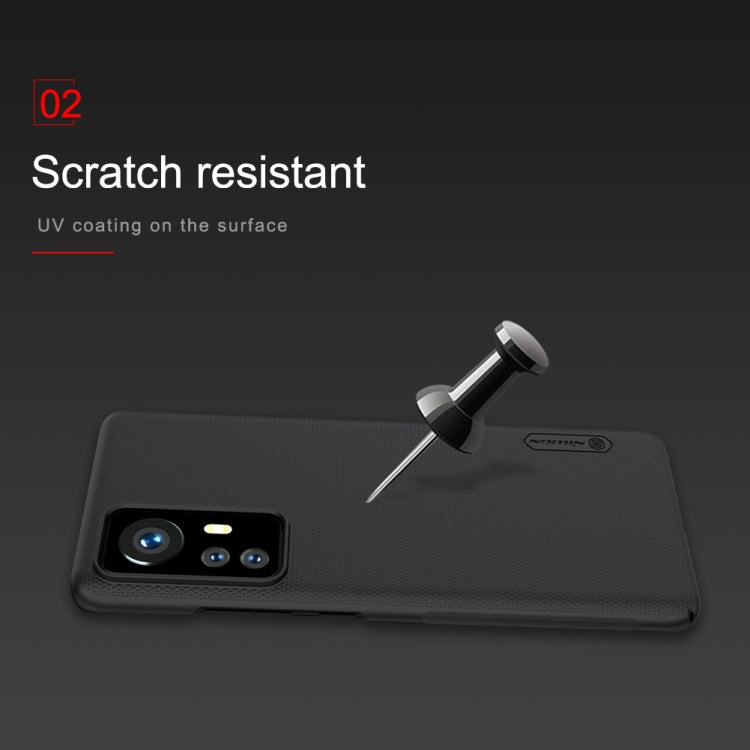 For Xiaomi 12 / 12X NILLKIN Frosted PC Phone Case(Black) - Xiaomi Cases by NILLKIN | Online Shopping South Africa | PMC TechLife | Buy Now Pay Later Mobicred