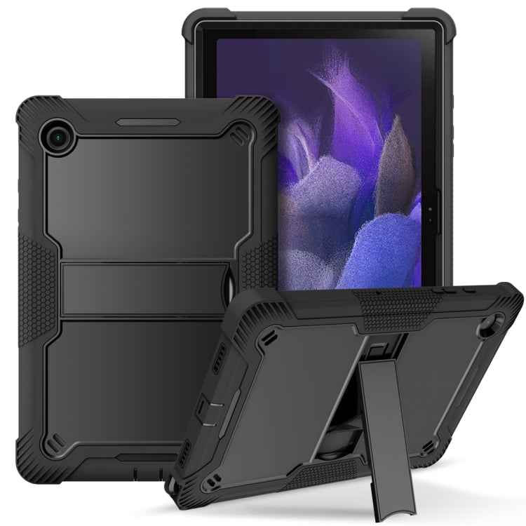 For Samsung Galaxy Tab A8 10.5 2021 Silicone + PC Shockproof Protective Tablet Case with Holder(Black) - free shipping - PMC TechLife - Order now!