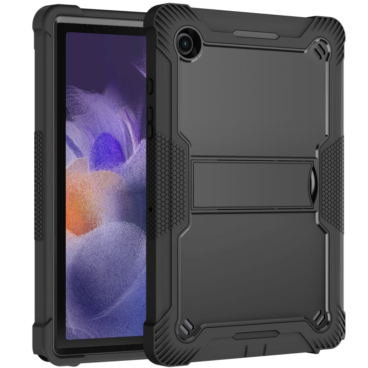 For Samsung Galaxy Tab A8 10.5 2021 Silicone + PC Shockproof Protective Tablet Case with Holder(Black) - free shipping - PMC TechLife - Order now!