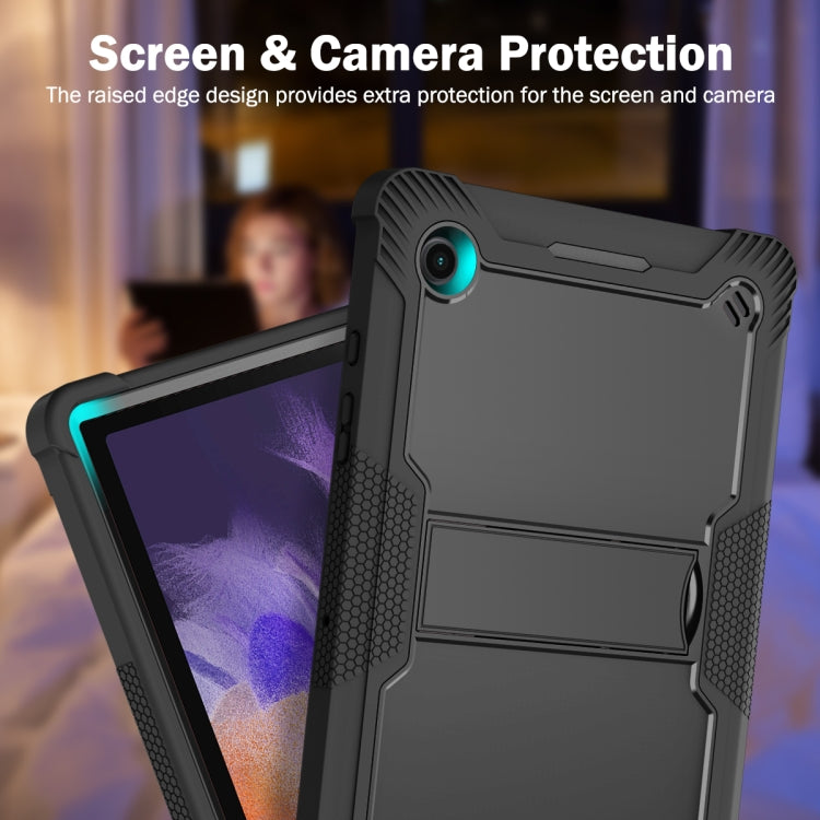 For Samsung Galaxy Tab A8 10.5 2021 Silicone + PC Shockproof Protective Tablet Case with Holder(Black) - free shipping - PMC TechLife - Order now!