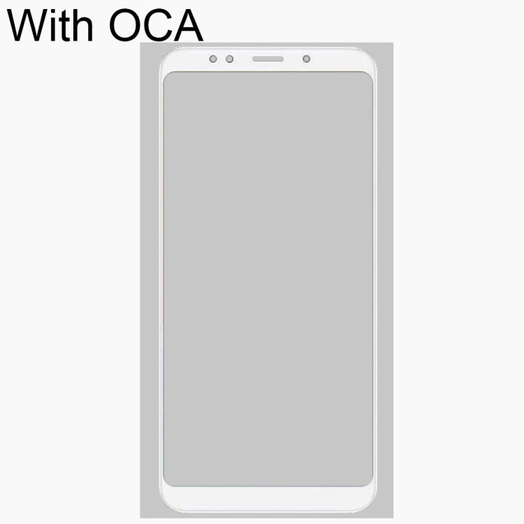 Front Screen Outer Glass Lens with OCA Optically Clear Adhesive for Xiaomi Redmi Note 5(White) - free shipping - PMC TechLife - Order now!