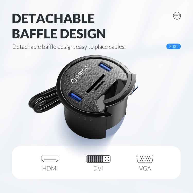 ORICO DESK-4U-BK 4 USB3.0 Port Multifunction Desktop Hub(Black) - USB HUB by ORICO | Online Shopping South Africa | PMC TechLife | Buy Now Pay Later Mobicred