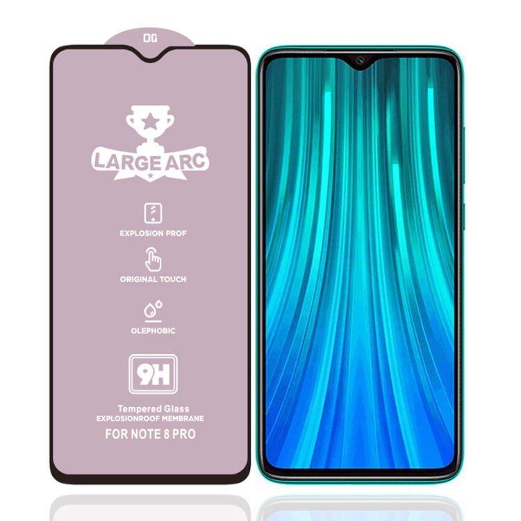 25 PCS 9H HD Large Arc High Alumina Full Screen Tempered Glass Film for Xiaomi Redmi Note 8 Pro - free shipping - PMC TechLife - Order now!